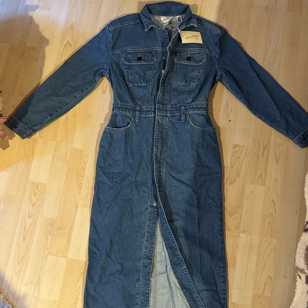 Universal Thread Blue Denim Maxi Dress
